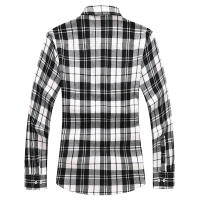 Camisa de manga larga a cuadros a rayas para hombre, camisas clásicas de oficina de un solo pecho, Camisa informal a la moda de otoño, 7XL - details 38