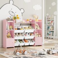 Librería Infantil Montessori, Estantería Infantil para Juguetes y Libros, Organizador Juguetes Infantil (Rosa) - details 3