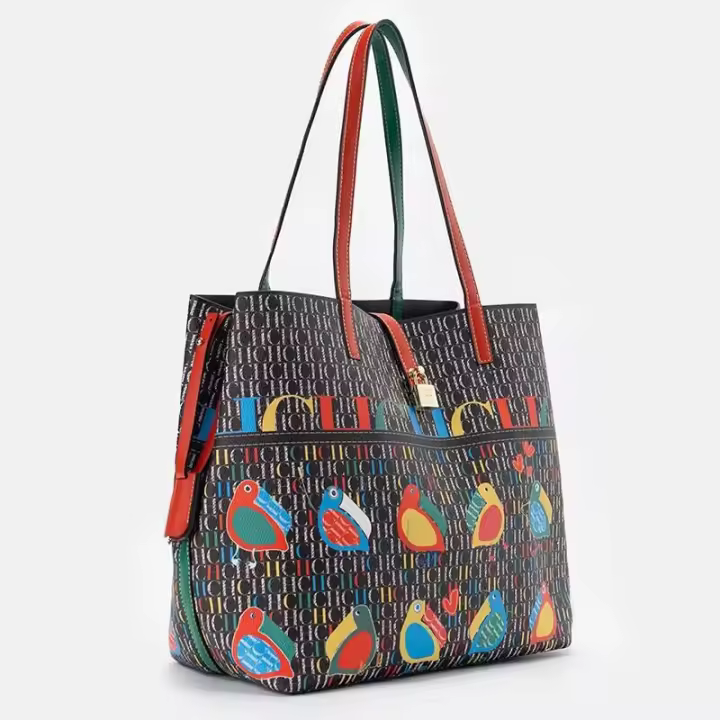 CH Bolso de hombro para mujer con temperamento de gran capacidad Modelo clásico Regalo Marca Nicho Compras Bolso de moda Bolso elegante Mochila de lujo de alta gama - 1