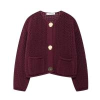 TRAF Pantalones de Punto para Mujer Otoño-Invierno Suéter Casual con Botones Largos - details 9