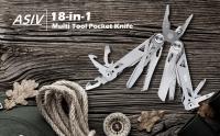 Herramientas de supervivencia esenciales multiherramienta 18 en 1 y alicates multiherramientas, kit de herramientas versátil para acampar, regalo para hombres, kit de herramientas versátil definitivo para bricolaje, al aire libre - details 0