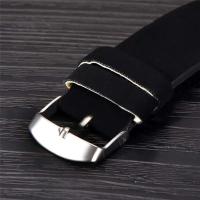 Reloj de Pulsera de Cuarzo Automático Estilo Casual de Moda para Hombres Correa de Nylon Negro - details 4