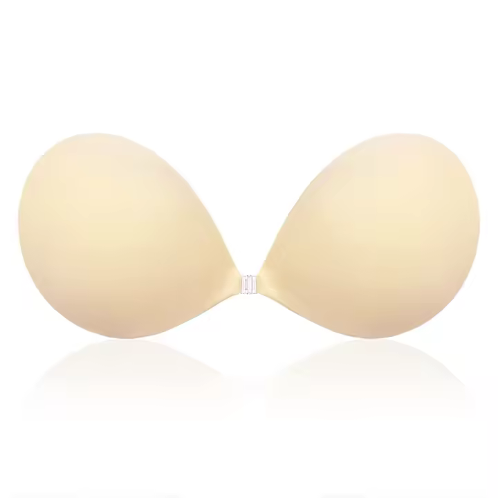 Sujetador adhesivo Invisible pegajoso sin tirantes Push up espalda descubierta reutilizable silicona que cubre sujetadores para pezones - 1