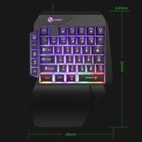 Mini teclado de una mano, teclado USB ultradelgado para juegos, retroiluminación con cable, Teclado mecánico para juegos, PC de escritorio - details 0
