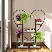 Estantería de Hierro Forjado de 2 Piezas Macetas de 6 Niveles con 2 Ganchos Soporte para Decoración de Sala Jardín Balcón - details 8