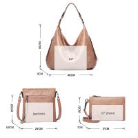 Bolso de Hombro para Mujer, Bandolera de Cuero PU, 3 piezas, informal, Gran Capacidad - details 39