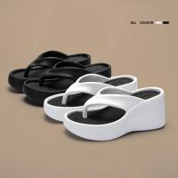 Sandalias de cuña con plataforma gruesa para mujer, verano 2024, impermeables, suela gruesa, sandalias de playa, pantuflas suaves de EVA para mujer, chanclas - details 1
