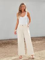 Cargo de cintura alta para mujer Pantalones rectos primavera-otoño - details 6