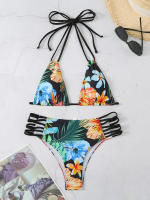 Bikini con espalda descubierta para mujer, traje de baño Sexy con cordones, conjunto de 2 piezas, 2024 - details 8