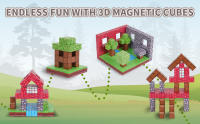 Bloques magnéticos Montessori para niños y niñas, juguetes sensoriales de construcción, cubos Fidget STEM, 100 piezas, regalo de cumpleaños - details 3
