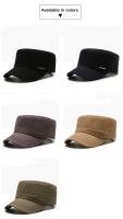 Sombrero militar plano para hombre, Simple y versátil, sombrero de mediana edad, primavera y otoño, lengua de pato, moda informal, nuevo estilo - details 2