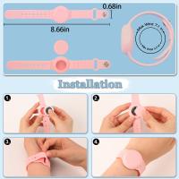 Pulsera Airtag impermeable para niños compatible con Apple AirTag, funda protectora de silicona oculta para soporte de rastreador GPS Air Tag, correa de reloj antipérdida ajustable para niños pequeños - details 0