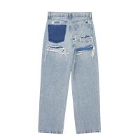 Pantalones vaqueros holgados rotos para mujer, pantalón vaquero informal elegante con bolsillo vintage - details 4