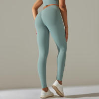Leggings push-up sin costuras para mujer, pantalones elásticos de cintura alta para entrenamiento, correr, yoga, gimnasio - details 22