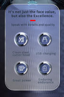 Kemei-cortadora de pelo eléctrica profesional, máquina de corte de pelo sin cable, recargable, con pantalla LCD de 7000RPM - details 1