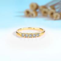 Anillo de Moissanita Oro Dorado 18K AU750 Hecho para Mujeres Joyería de Metal China - details 0