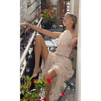 Conjunto de Dos Piezas para Mujer Verano 2025 TOP Cruzado con Espalda Descubierta y Falda Larga Fluida Estilo Y2K para Playa, Fiestas o Looks Diarios Tejido Transpirable y Exclusivo en Miravia - details 21