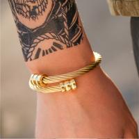 Pulsera para Hombre con Cable de Acero y Titano, Estilo Hip Hop Punk, Ajustable y Elástica, Regalos Para Hombre - details 0