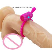 Anillos de eyaculación con retardo de tiempo vibratorio de silicona para hombre, juguete sexual de entrenador para adultos, producto erótico - details 1