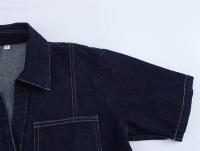 OUWU- Conjunto De Dos Piezas De Mezclilla Para Mujer, Top De Manga Corta Con Bolsillo, Minifalda, Pantalones Cortos, Moda Informal, Conjuntos De 2 Piezas Y2K, Verano - details 3