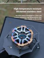 ISE Instalación Al Aire Libre A Prueba De Viento Portátil Camping Picnic Bloque De Viento Anillo De Estufa De Acero Inoxidable - Grande - details 4