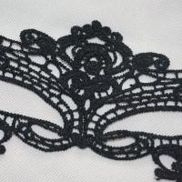Máscara de fiesta de bola temática de moda de ojo de encaje divertido de Black Queen Halloween - details 3