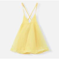 Vestido de Playa de Cintura Alta con Volantes Vestido de Vacaciones para Mujeres con Encaje de Verano con Espalda Descubierta - details 1
