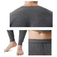 Conjunto de ropa interior térmica de invierno para hombre, paneles cálidos con forro polar de algodón suave, conjunto superior e inferior, pijamas de ropa térmica - details 8
