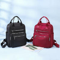 Mochila de viaje informal para mujer, bolso de hombro Oxford impermeable, bolso de mano de gran capacidad, monedero negro, paquete escolar - details 19