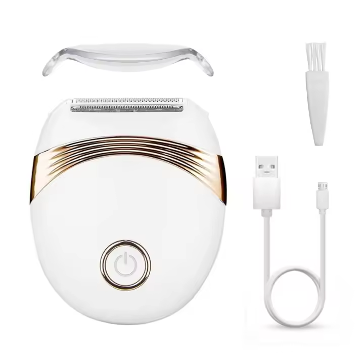 Maquinilla de afeitar eléctrica portátil para mujer, depiladora de piel para rostro, depiladoras para mujer, dispositivo de depilación húmedo y seco para brazos, piernas, cara, axilas - 1