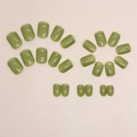 24pcs Uñas Postizas Cortas Y Redondas En Colores Sólidos Full Cover Desmontables Para Dedos De La Mano En Acrílico - details 2