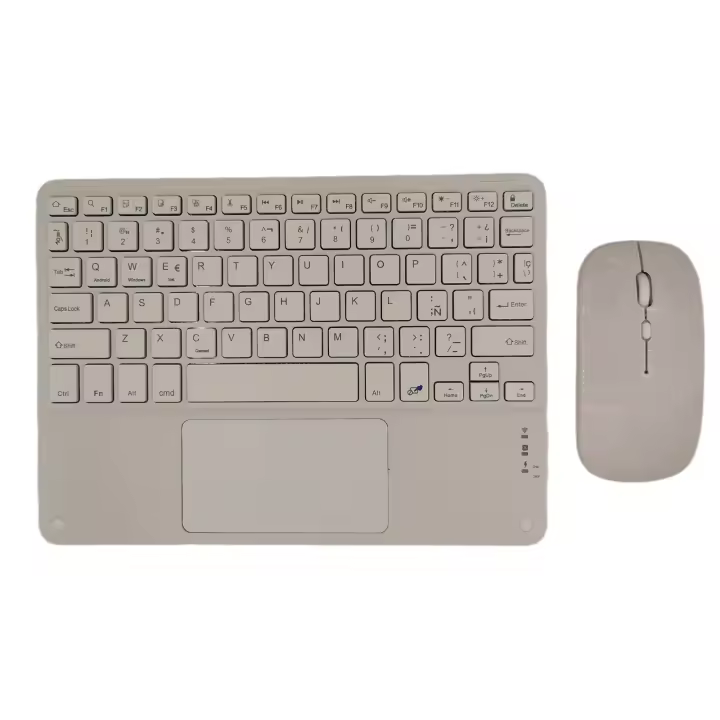 Teclado táctil con Bluetooth para iPad Mini Pro, teclado español inalámbrico y ratón, Combos para teléfono, tableta y portátiles - 1