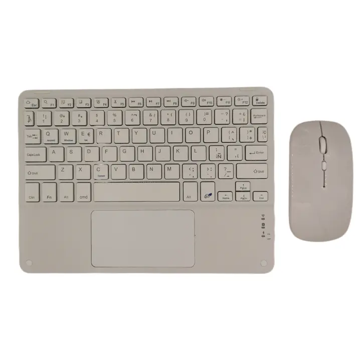 Teclado táctil con Bluetooth para iPad Mini Pro, teclado español inalámbrico y ratón, Combos para teléfono, tableta y portátiles - 1