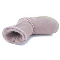 Botas de nieve básicas clásicas de Australia para mujer, zapatos de goma antideslizantes cálidos de invierno con forro de lana de cuero genuino a media pantorrilla - details 4
