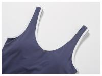 Conjunto deportivo cruzado de cintura alta para mujer, traje corto sin espalda, ajustado, desnudo, para Yoga, correr, Fitness - details 18