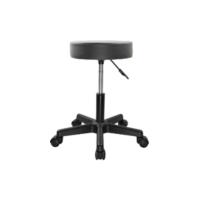 Taburete Giratorio Taburete de Bar Taburete de Trabajo Regulable en Altura 51-67cm Giratorio de imitación de Cuero Negro - details 6