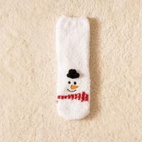 Calcetines de lana de coral navideño, caja de regalo de Navidad, Calcetines de Nochebuena, tubo medio para hombres y mujeres - details 3