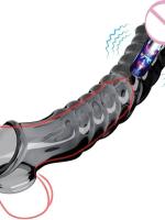 Empaque privado Funda vibradora reutilizable sexy para hombres Alargador flexible del glande Extensor Anillo de retardo de la eyaculación Juguetes sexuales para parejas - details 6