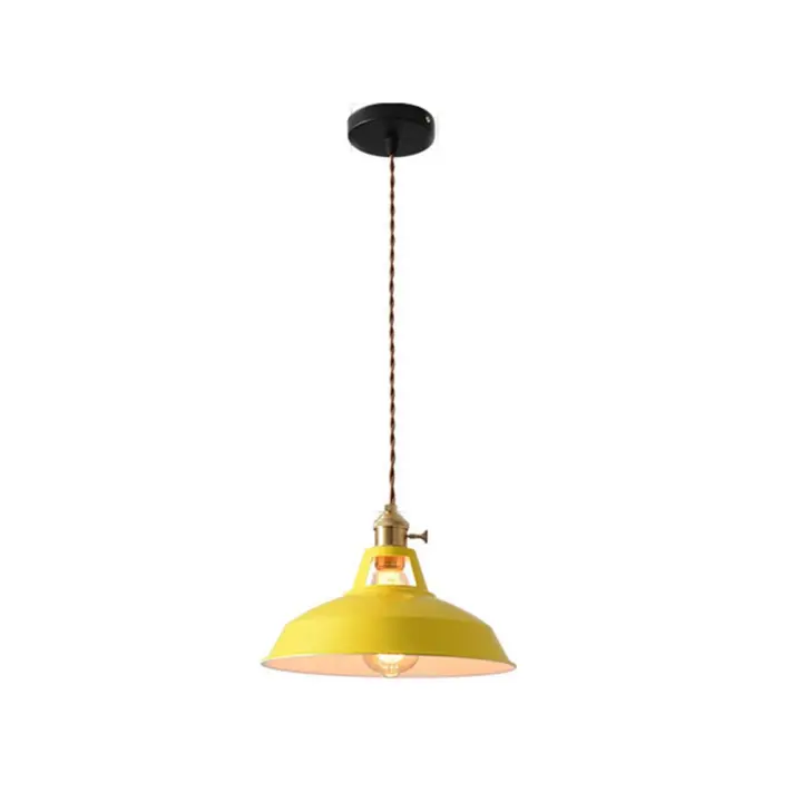 Candelabro de estilo Retro para restaurante, lámpara colgante para cocina, decorativa, sin bombilla, color amarillo - 1