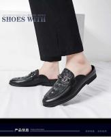 Nuevos zapatos casuales de moda para hombre hechos de piel de cocodrilo Elish, mula, suela de goma antideslizante, flexibles y transpirables para - details 2