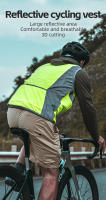 ROCKBROS-chaleco reflectante para ciclismo, chaleco de seguridad con ventilación de malla, transpirable, sin mangas - details 0