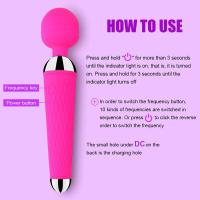 Vibradores potentes para clítoris, varita mágica con recarga USB, vibrador AV, masajeador, bienestar Sexual, Juguetes sexuales eróticos para mujeres, producto para adultos - details 5