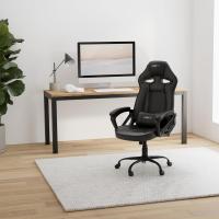 DR50 - Silla Gaming Profesional, Polipiel, reposabrazos Acolchados, pistón Clase 4, Asiento basculante, Altura Regulable, cojín Lumbar, Color Negro - details 1