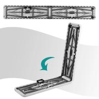 Banco plegable de plástico de 6 pies/183 cm, banco portátil para jardín al aire libre con asa de transporte para picnic, camping, cena, fiesta, 2 piezas - details 5