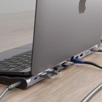 Estación de Acoplamiento de Aluminio Mslforce Ultrafina, Todo en Uno, con Puertos USB-A, USB-C, HDMI, VGA, Ethernet, Ranuras para Tarjetas SD/TF Para iPad, iPhone 15, PC de Tablet Certificado CE - details 2