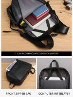 Mochila de negocios para hombre, accesorio sencillo de carga USB, ligera, para viaje, 1 paquete de 15,6 pulgadas - details 5