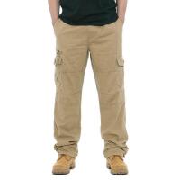 Pantalones cargo para hombre 100% algodón, cintura elástica, múltiples bolsillos, listos para aventuras al aire libre. - details 8
