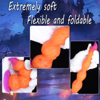 Consolador de silicona suave con cabeza de calabaza para hombres y mujeres, masajeador de próstata, expansor de tapón anal, herramienta sexual, juguete sexual, Navidad, 18 - details 3