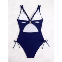 Vacaciones en la playa, traje de baño Unido mujer 2025 nuevo bikini de baño sólido - details 33