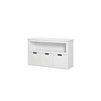 Banco de Almacenamiento de Madera de Pino Diseño Elegante con 2 Armarios Cerrados y 2 Cajones de Patas Elevadas Ideal para Cocina Dormitorio Entrada Multicolor - details 10
